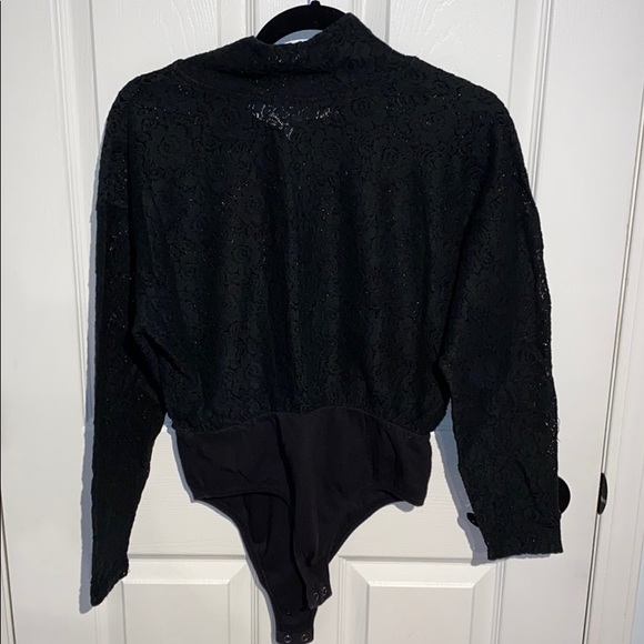 🌙3 FOR $20 
High neck black lace body suit -m - Picture 1 of 2
